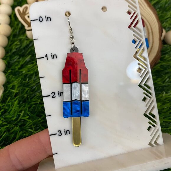 Bomb Pop Dangle Earrings - Picture 3 of 3